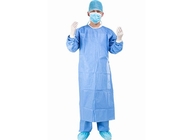Jednorazowy fartuch chirurgiczny SMMS Medyczny sterylny niebieski 35g Klasa II