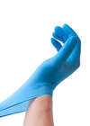 Bezpudrowe jednorazowe rękawiczki nitrylowe w kolorze niebieskim Food Grade Elastic