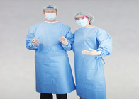 Jednorazowa suknia chirurgiczna z włókniny wzmocniona niebieskim szpitalem Spunlace