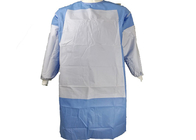 Jednorazowa suknia chirurgiczna z włókniny wzmocniona niebieskim szpitalem Spunlace