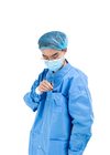 Włóknina fartuch laboratoryjny Niebieska jednorazowa suknia Unisex Szpitalne mundury Kombinezon medyczny
