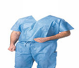 Granatowe kombinezony chirurgiczne, mundurek pielęgniarski szpitalny z krótkim rękawem