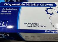 Antybakteryjne antywirusowe rękawice do badań stomatologicznych Jednorazowe niebieskie rękawice nitrylowe