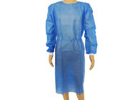 Niebieska jednorazowa suknia chirurgiczna SMS nietkana suknia izolacyjna sterylna z 20-45g