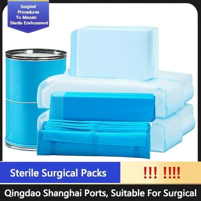 Zestawy chirurgiczne jednorazowego użytku bez lateksu z ultradźwiękowym zgrzewem i liczbą sztuk w opakowaniu 1/30/50 kartonów do procedur sterylnych