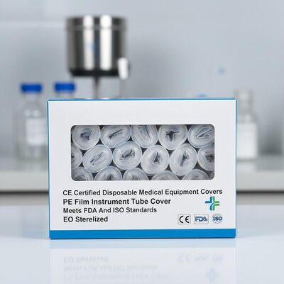 Pokrowce na jednorazowy sprzęt medyczny z certyfikatem CE, osłona na tubę instrumentu z folii PE, zgodne ze standardami FDA i ISO, sterylizowane tlenkiem etylenu