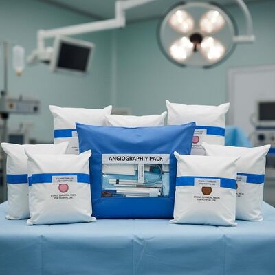 Steam Sterilization Sterile Surgical Packs with Non-woven Fabric and Angiography Pack for Hospitals