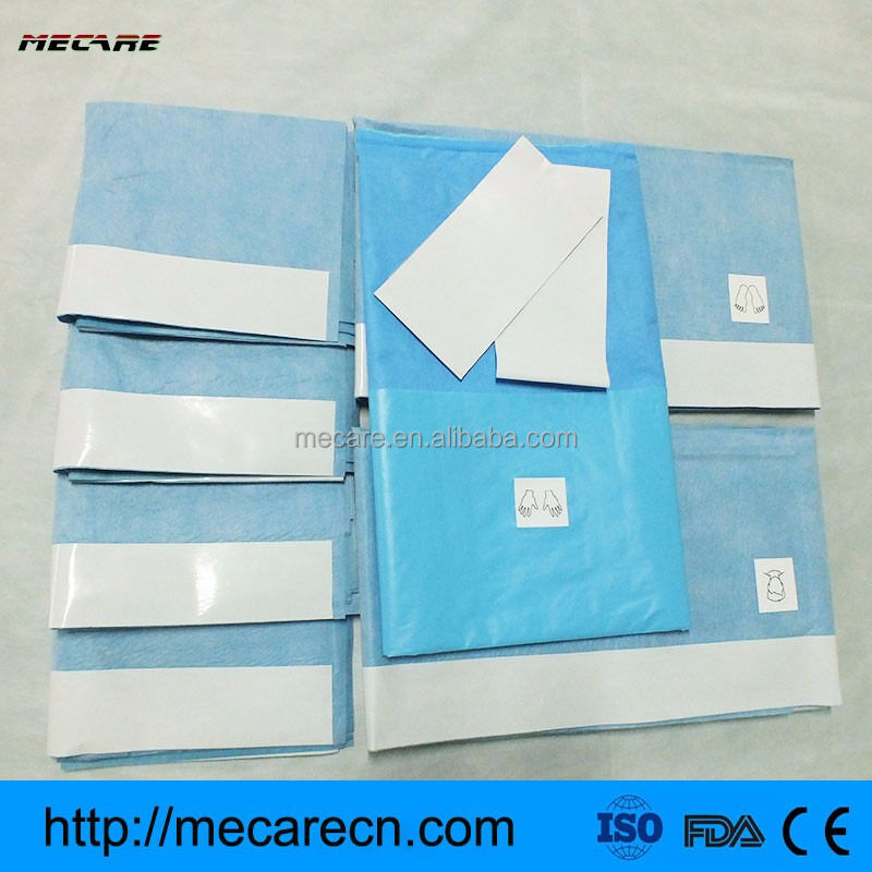 Jednorazowe zestawy chirurgiczne z materiałami o wysokiej chłonności, zgrzewane ultradźwiękowo i akcesoriami OEM do procedur medycznych