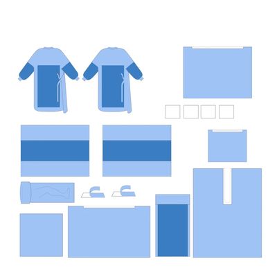 Profesjonalne nieznane z tkaniny niebieskiej / zielonej / żółtej pary / EO / gamma / itp.